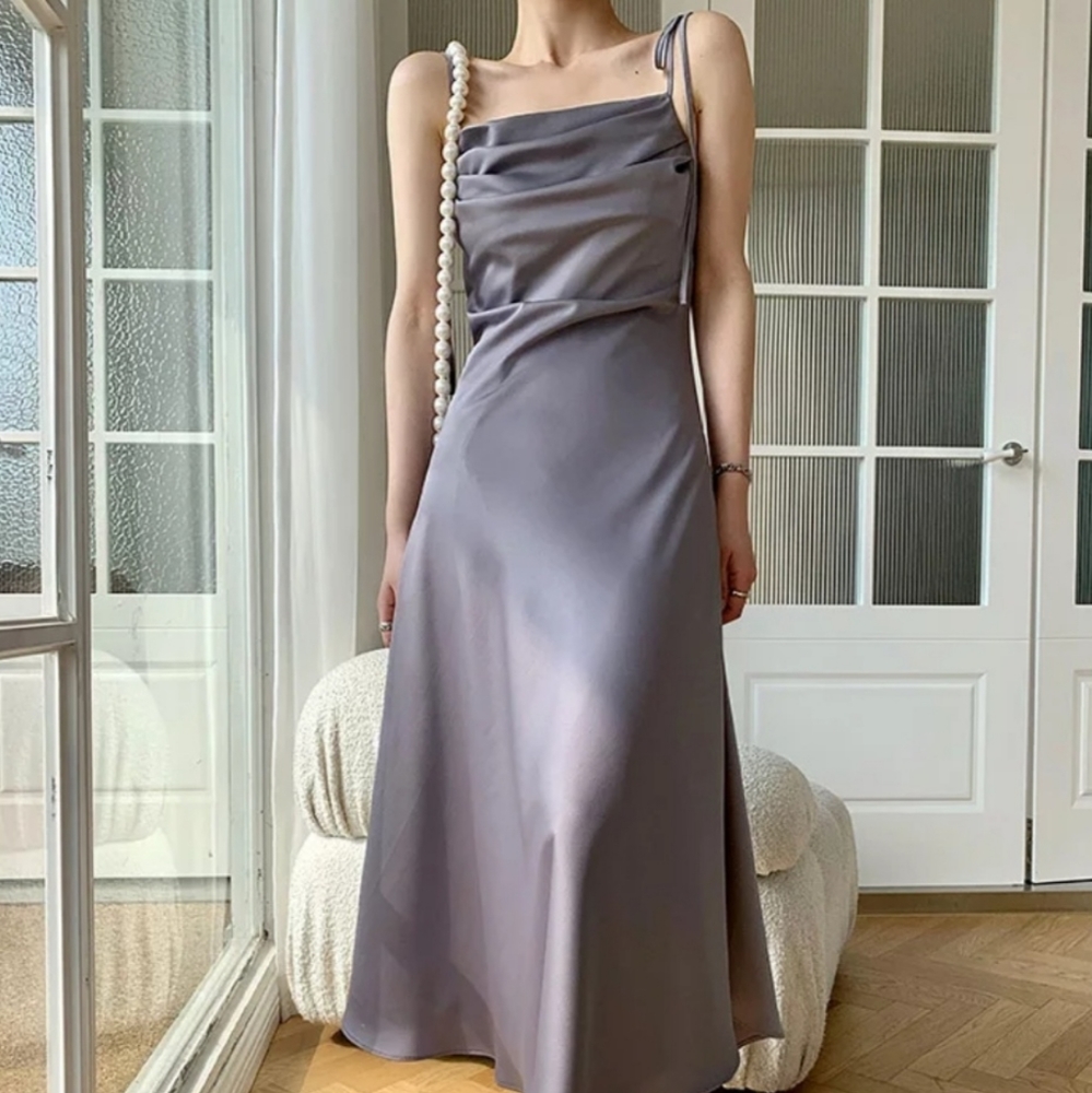 Elegant Women's Summer Satin Dress